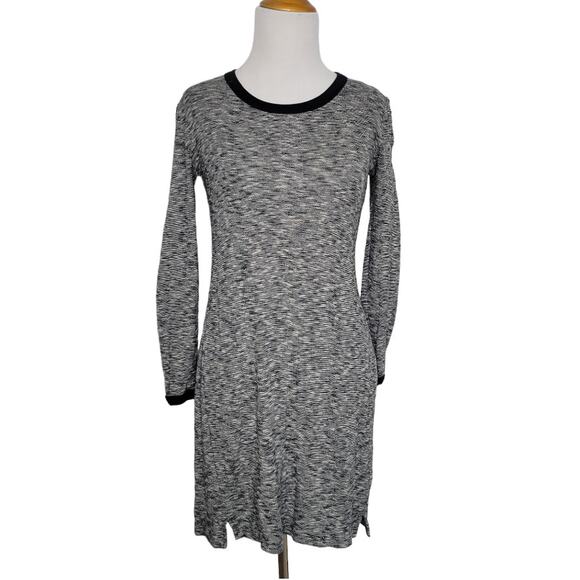 Madewell Space Dye Dress Sheath Long Sleeve Cotton Casual Lightweight Women XS - Picture 2 of 11